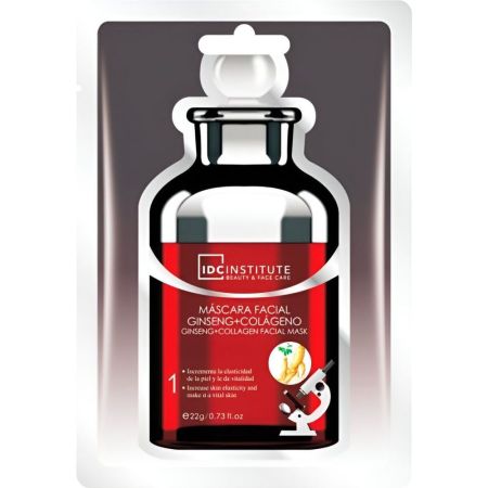 Idc Institute Máscara Facial Ginseng + Colágeno Mascarilla facial incrementa la elasticidad y da vitalidad con nutrientes naturales