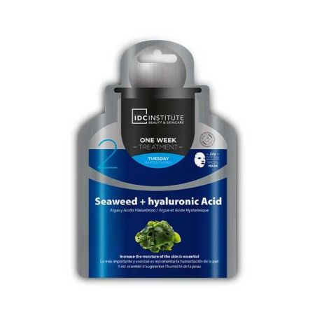 Idc Institute Mascarilla Seaweed + Hyaluronic Acid Mascarilla facial de tejido precortada con nutrientes naturales de máxima hidratación y nutrición