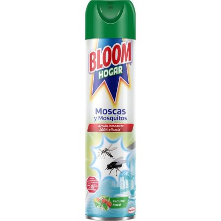 Bloom Insecticida Hogar Moscas Y Mosquitos Insecticida acción inmediata 100% de eficacia perfume floral 600 ml