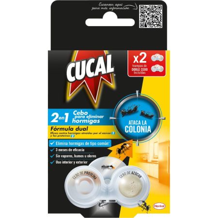 Cucal Cebo Para Eliminar Hormigas 2 En 1 Insecticida con trampa de hormigas y sus nidos máximo poder de atracción 2 uds