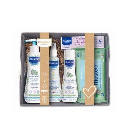 Mustela Canastilla Set Canastilla para el cuidado e higiene diarios de los más pequeños de la casa 5 uds