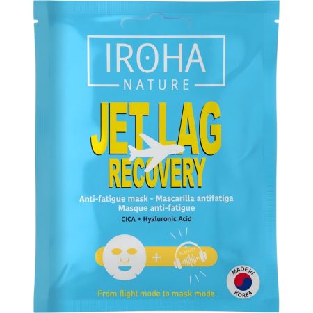 Iroha Nature Jet Lag Recovery Mascarilla Antifatiga Mascarilla facial energizante y antifatiga diseñada para cuidar la piel durante o después de un vuelo