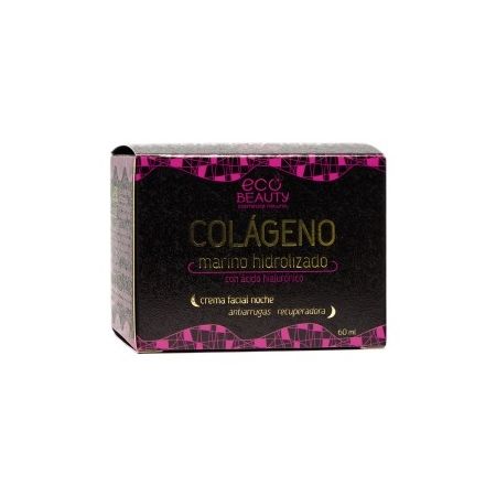 Ecobeauty Crema Colágeno Crema de noche para reparar y regenerar con colágeno marino hidrolizado 60 ml