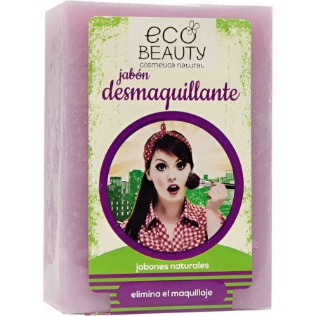Ecobeauty Jabón Desmaquillante Jabón facial en pastilla natural desmaquillante elimina restos de maquillaje e impurezas 100 gr