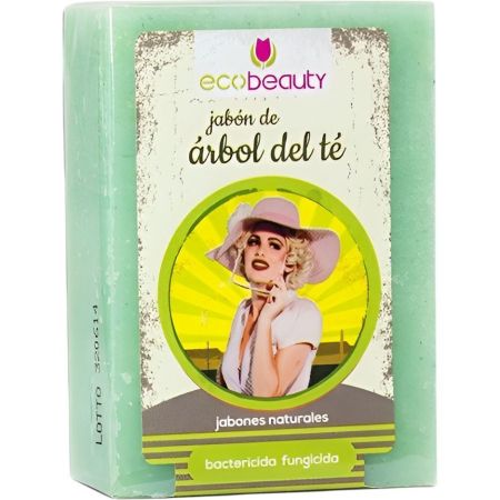 Ecobeauty Jabón Árbol Del Té Jabón en pastilla natural hidratante y con propiedades antioxidantes 100 gr