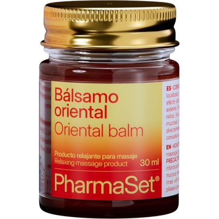 Pharmaset Bálsamo Oriental Bálsamo oriental tradicional reduce estrés dolores articulares y musculares de manera eficaz con hierbas y vitamina e 30ml