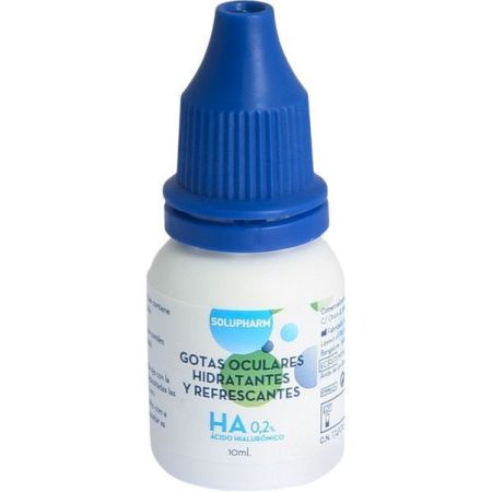 Solupharm Gotas Hidratantes Y Refrescantes Gotas hidratan y relajan los ojos sensibles con ácido hialurónico 10 ml