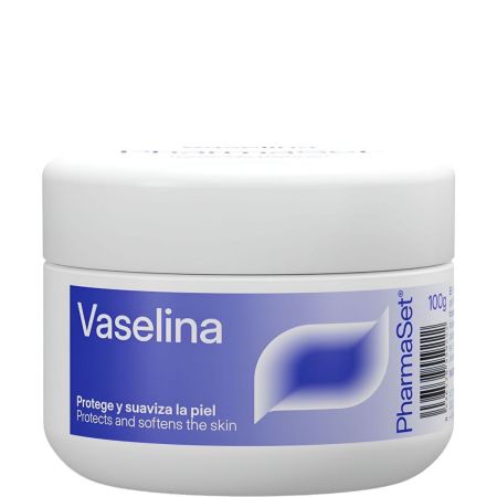 Pharmaset Vaselina Vaselina purificada neutra suaviza protege hidrata cicatriza heridas evita rozaduras y calma reacciones cutáneas 100 gr