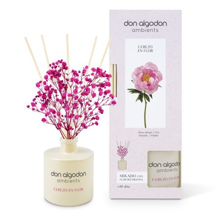 Don Algodon Ambients Perfumador Mikado Cerezo En Flor Edición Floral Ambientador mikado para hogar 60 ml