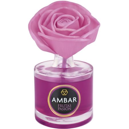Ambar Frutas De La Pasión Flor Perfumada Flor perfumada para hogar 0% alcohol hasta 60 días de duración 75 ml