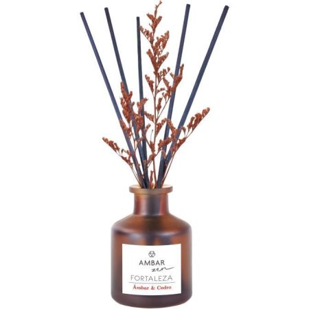 Ambar Zen Fortaleza Ámbar & Cedro Ambientador Mikado Ambientador mikado para hogar perfuma y decora con aroma oriental y amaderado hasta 45 días de duración 40 ml