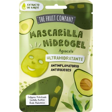 The Fruit Company Ultrahidratante Aguacate Mascarilla Hidrogel Mascarilla facial ultrahidratante y antirojeces rica en nutrientes para piel suave y radiante con aroma fresco
