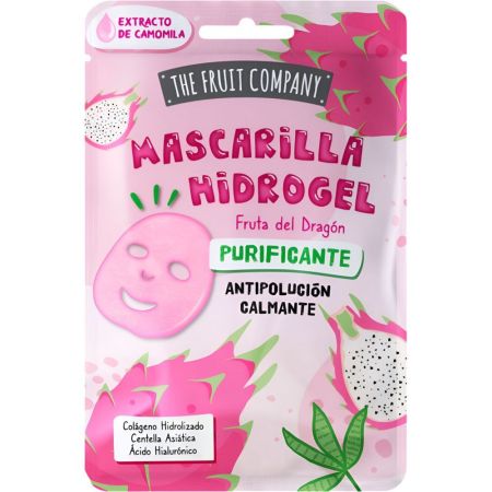 The Fruit Company Purificante Fruta Del Dragón Mascarilla Hidrogel Mascarilla facial purificante antipolución ofrece frescura instantánea para piel luminosa y suave