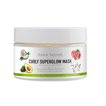 Alma Secret Curly Superglow Mask Mascarilla vegana nutre y fortalece para cabello ondulazo o rizado 250 ml