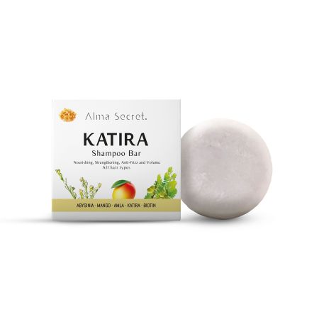 Alma Secret Katira Shampoo Bar Champú sólido vegano fortalecedor hidratante y antiencrespamiento para todo tipo de cabellos 85 gr