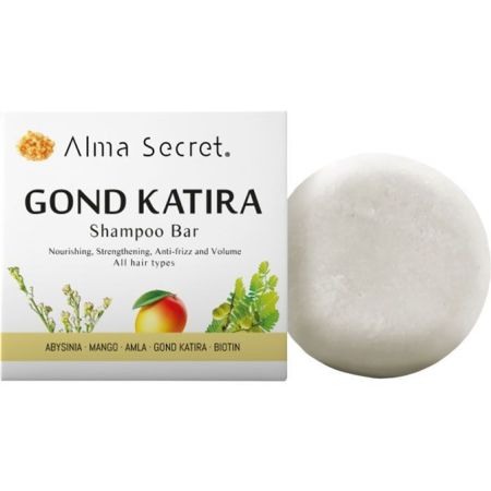 Alma Secret Gond Katira Shampoo Bar Champú sólido vegano fortalecedor hidratante y antiencrespamiento para todo tipo de cabellos 85 gr