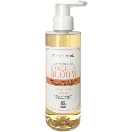 Alma Secret Camellia Bloom Milky Cleansing Oil Aceite facial limpiador suave y efectivo elimina la suciedad para piel limpia calmada y luminosa 200 ml