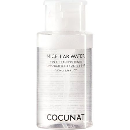 Cocunat Limpiador Tonificante 3 En 1 Agua micelar limpia tonifica desmaquilla y reduce sebo eliminando eficazmente restos de maquillaje 200 ml