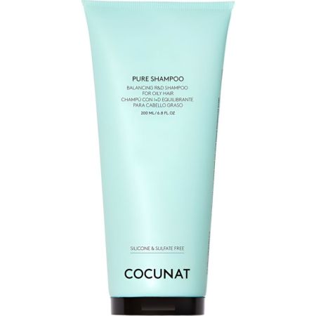 Cocunat Pure Champu Champú para cabello graso melena con brillo volumen hidratación máxima y cero grasa 200 ml