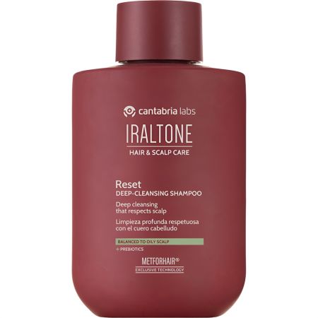 Iraltone Reset Deep-Cleansing Shampoo Champú purificante controla el exceso de sebo calmado el picor y la irritación con prebióticos 250 ml