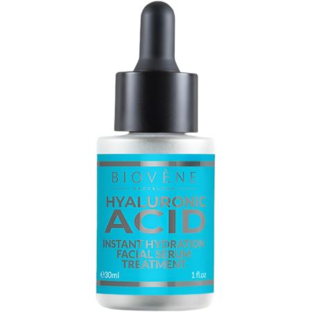 Biovène Hyaluronic Acid Instant Hydration Facial Serum Treatment Sérum hidratante para disimular líneas finas y arrugas con ácido hialurónico 30 ml