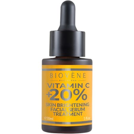 Biovène Vitamina C +20% Skin Brightening Facial Serum Treatment Sérum iluminador tratamiento reductor de signos del envejecimiento con vitamina c 30 ml
