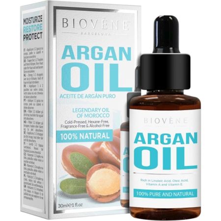 Biovène Aceite De Argán Puro Aceite de argán puro hidrata restaura protege y calma 100% natural 30 ml