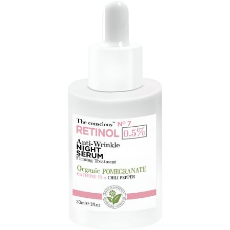 Biovène The Conscious Nº7 Retinol Night Serum Organic Pomegranate Sérum de noche antiarrugas firmeza instantánea con granada 30 ml