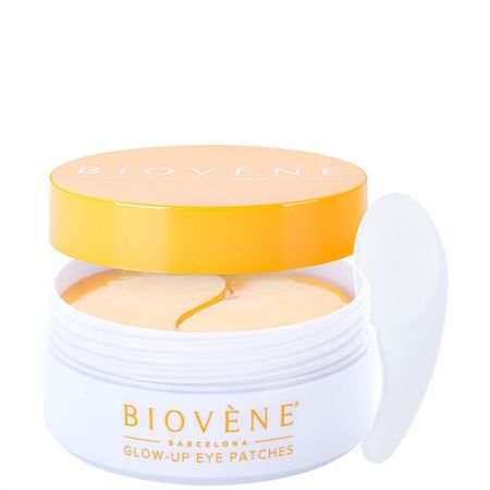 Biovène Glow-Up Under Eyes Patches Parches de hidrogel para contorno de ojos energiza ilumina y reduce hinchazón con cafeína 60 uds