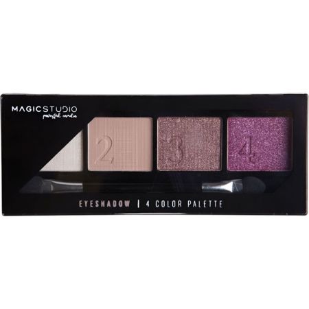 Magic Studio Eyeshadow 4 Color Palette Paleta de sombras de ojos haz que tus ojos brillen con naturalidad 4 tonos