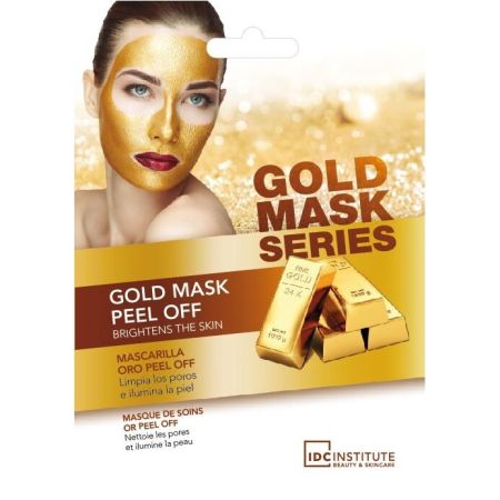 Idc Institute Gold Mask Series Mascarilla Oro Peel Off Mascarilla de oro limpia poros e ilumina piel purificada y resplandeciente