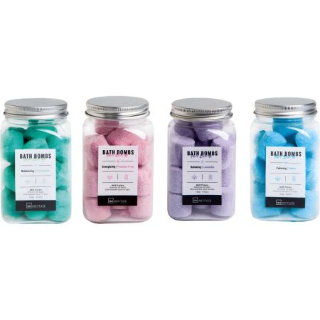 Idc Institute Bath Bombs Pure Energy Bomba de baño efervescente  baño cargado de color paz e hidratación 160 gr