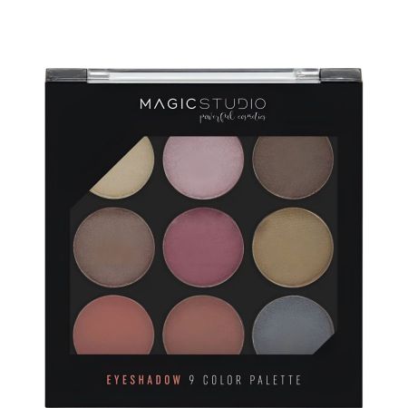 Magic Studio Amazing Colors Paleta Paleta de sombras de ojos textura cremosa y duradera 9 tonos