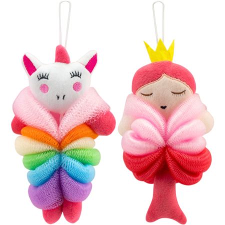 Martinelia Esponja De Baño Unicornio Esponja de baño infantil ayuda a crear más espuma para una ducha mágica 1 ud