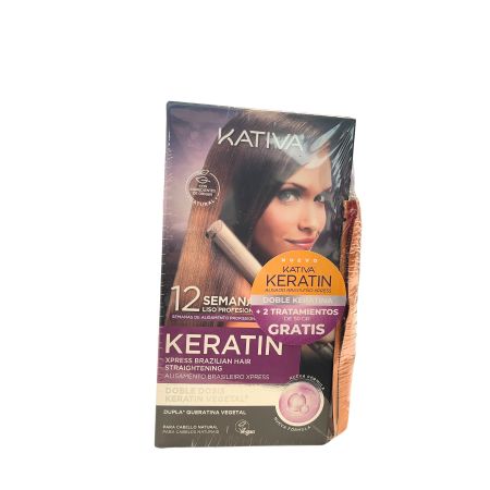 Kativa Keratin Alisado Brasileño Express Set Tratamiento de alisado ofrece hidratación fortaleza brillo y suavidado resultado profesional