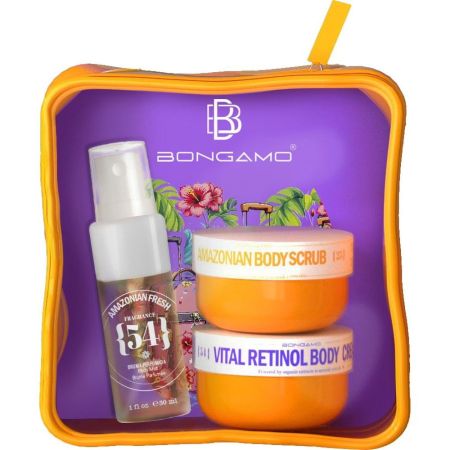Bongamo Vital 54 Mini Neceser Set corporal ideal para quienes no renuncian al cuidado avanzado fuera de casa con aroma floral
