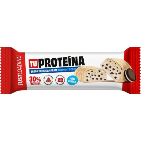 Justloading Barrita Tu Proteína Cookie&Cream Complemento Alimenticio Barrita proteica ideal para la recuperación muscular y como snack saludable 50 gr