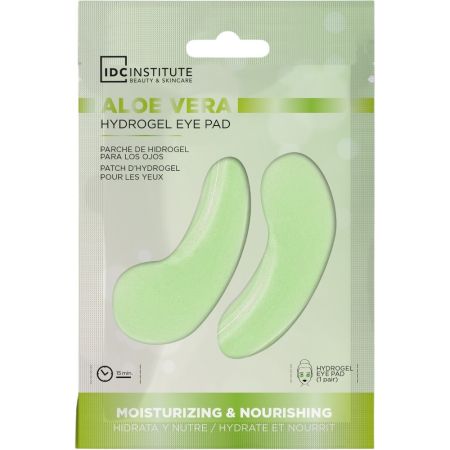 Idc Institute Aloe Vera Parches De Hidrogel Para Los Ojos Parches para contorno de ojos hidratan y calman mejorando la apariencia de las ojeras con aloe vera 2 uds