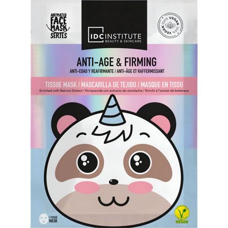 Idc Institute Anti-Age & Firming Mascarilla Mascarilla facial vegana de tela antiedad y reafirmante piel radiante