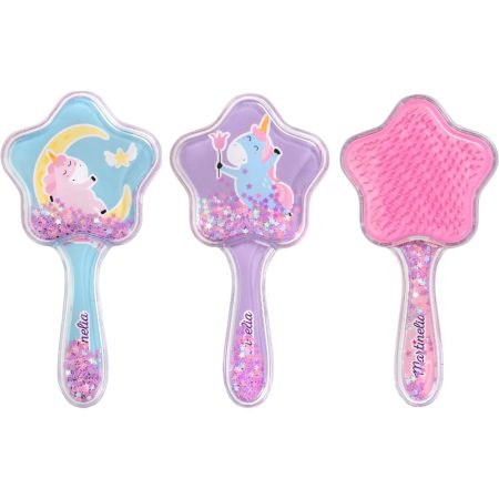 Martinelia Cepillo Glittery Unicorn Cepillo para el cabello los peques se sentirán como una hada con su varita mágica 1 ud