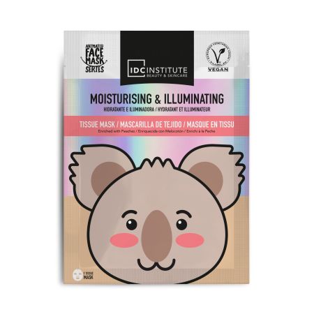 Idc Institute Moisturising & Illuminating Mascarilla Mascarilla facial vegana de tela humectante para piel radiante e hidratada