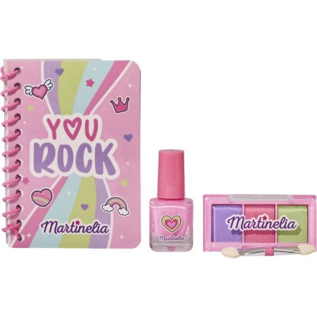 Martinelia Supergirl Notebook & Beauty Estuche Set de maquillaje con una libreta en espiral ideal para llevar siempre contigo