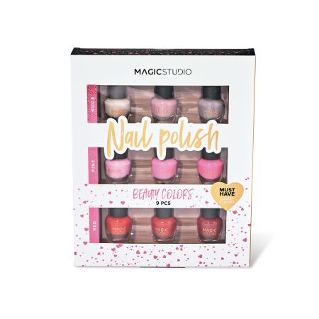 Magic Studio Nail Polish Set Set de manicura con tonos súperpigmentados y de larga duración