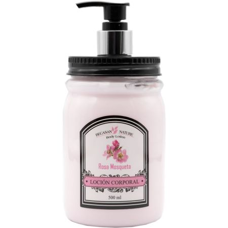 Becasan Nature Rosa Mosqueta Loción Corporal Loción corporal hidratante y perfumada ofrece aroma durante horas para una piel suave 500 ml