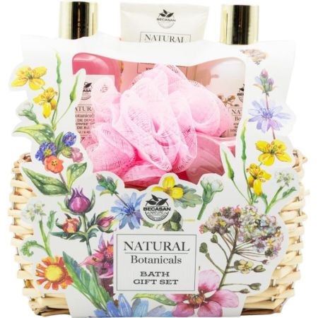 Becasan Nature Cesta Natural Botanics Set de baño relajante para cuidado corporal