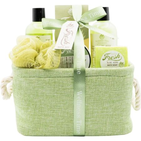 Becasan Nature Cesta De Tela Wellness Time Set de baño relajante para cuidado corporal