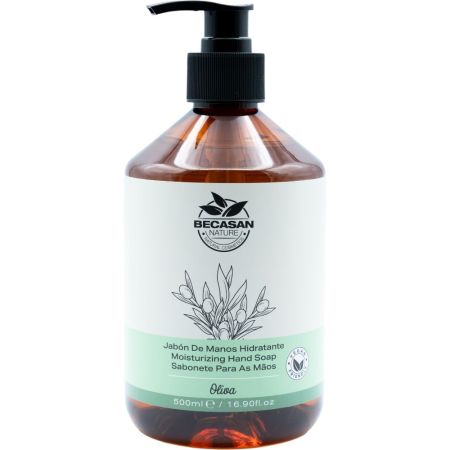 Becasan Nature Oliva Jabón De Manos Hidratante Jabón de manos con dosificador limpia y cuida tus manos con el mejor aroma 500 ml