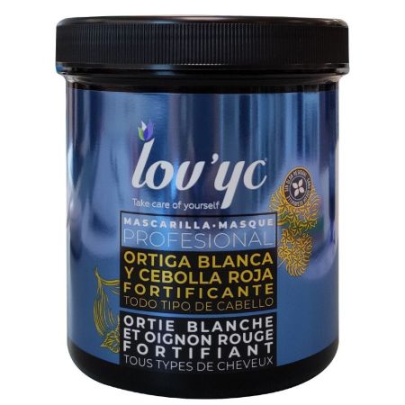 Lov'Yc Ortiga Blanca Y Cebolla Roja Mascarilla Profesional Mascarilla nutritiva suavizante y fortificante 700 ml