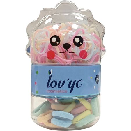 Lov'Yc Coleteros De Goma Bote León Gomas y ligas para el cabello ideales para crear peinados cómodos y llenos de estilo 210 uds