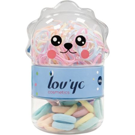 Lov'Yc Coleteros De Goma Bote León Gomas y ligas para el cabello ideales para crear peinados cómodos y llenos de estilo 210 uds